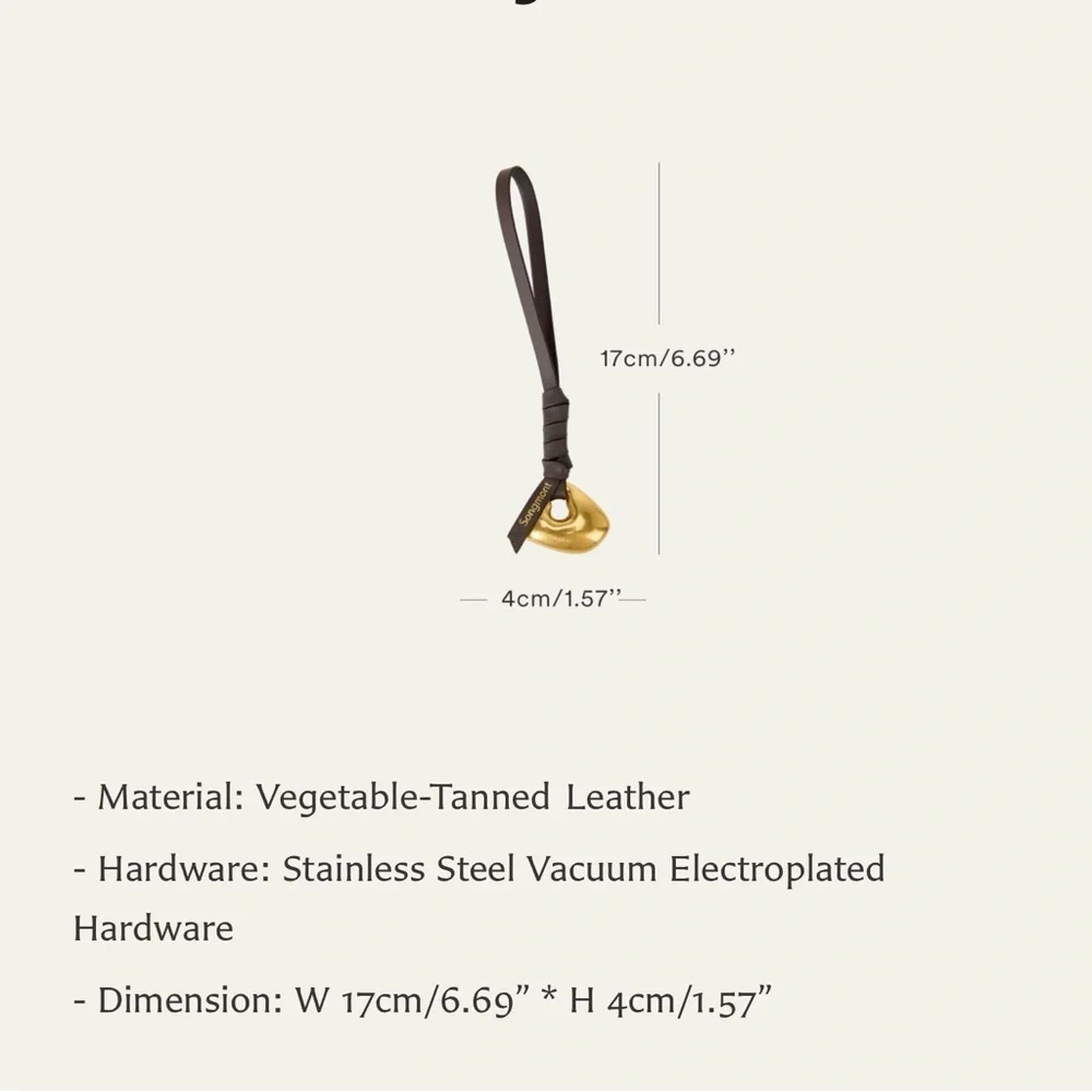 BNWT Songmont Faith Stone Bag Charm in Sandal - Picture 11 of 11